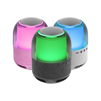 Altavoz Bluetooth Mars Gaming MSFLOWP rosa 15W DeepBass BT MicroSD RGB 360 batería 6h