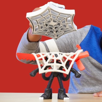 Juego hasbro play - doh spiderman launch and slice battle
