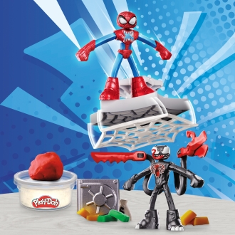 Juego hasbro play - doh spiderman launch and slice battle