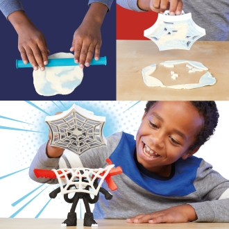Juego hasbro play - doh spiderman launch and slice battle