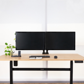Soporte de mesa TooQ DB1434TNR-B 17" a 34" 2 pantallas con brazos negro