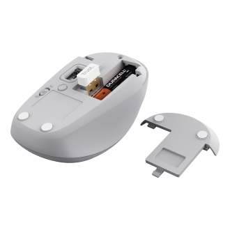 Ratón inalámbrico RF y bluetooth Trust YVI+ 1600DPI 3 dispositivos blanco