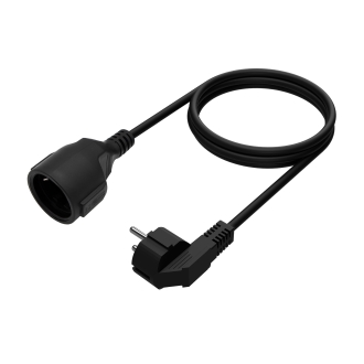 Cable alargador / extensor de alimentación Aisens 1xSchuko macho - 1xSchuko hembra 3m Negro