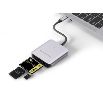Lector de tarjetas externo Conceptronic BIAN09G USB TIPO C SD/SDHC/SDXC MicroSD/T-Flash