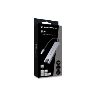 Docking USB tipo C 6 en 1 Conceptronic 1xHDMI 2xUSB-A 3.1 1xUSB-C 2xUSB-C PD 140W 1xRJ45