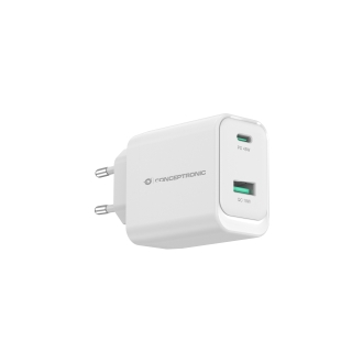 Cargador Conceptronic GaN ALTHEA20W45 45W 1xUSB-C 1xUSB-A, QC 3.0, PPS, PD 3.0