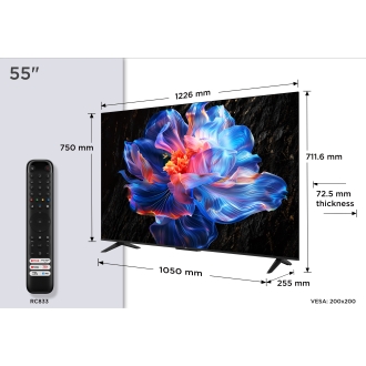 TV TCL 55" 55P6K UHD Google TV HDR10 Dolby Audio