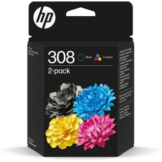 Pack cartuchos original HP 308 color y negro