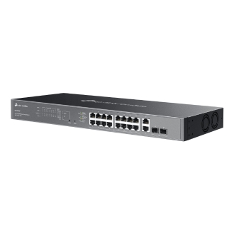 Switch semigestionable TP-Link Omada ES220GMP 20P 16xLAN Gb PoE+ 2xLAN Gb 2×SFP 250W total metal
