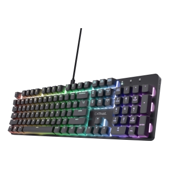 Teclado Trust Gaming GXT 871 Zora mecánico RGB negro
