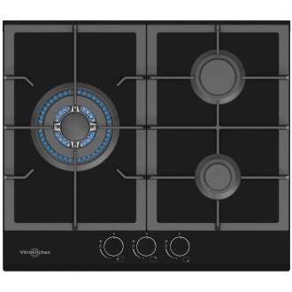 Encimera Vitrokitchen CG630NB 3F Cristalgas butano