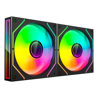 Kit 2×Ventilador interno ARGB Mars Gaming MF3DPROX2 negro 120mm ARGB 360º PWM