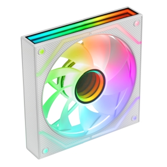 Kit 2×Ventilador interno ARGB Mars Gaming MF3DPROX2RW blanco 120mm ARGB 360º PWM aspas invertidas