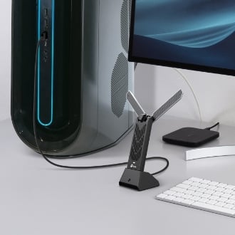 Adaptador USB WiFi 7 TP-Link Archer TBE400UH tribanda 2880 Mbps MU-MIMO base USB 3.0