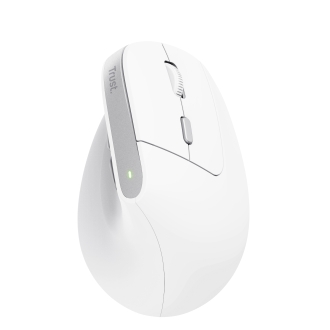 Ratón inalámbrico Trust Bayo II ergonómico vertical 6 Bot. Recargable blanco