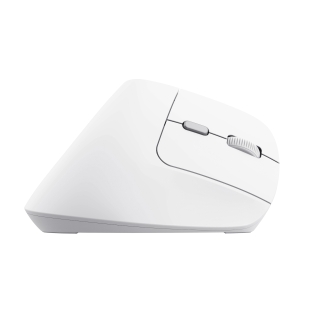 Ratón inalámbrico Trust Bayo II ergonómico vertical 6 Bot. Recargable blanco