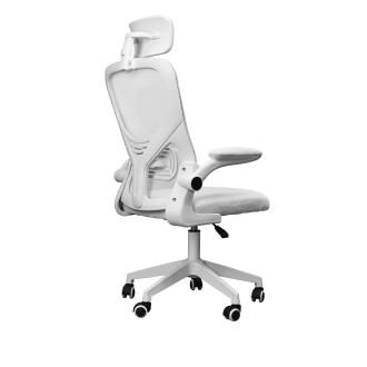 Silla ergonómica Mars Gaming MGCERGOPLUSW blanco malla transpirable reposacabezas