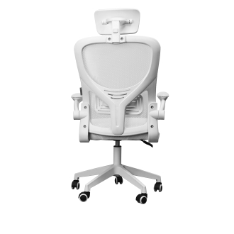 Silla ergonómica Mars Gaming MGCERGOPLUSW blanco malla transpirable reposacabezas
