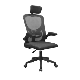 Silla ergonómica Mars Gaming MGCERGOPLUSBK negro malla transpirable reposacabezas y reposabrazos