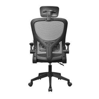 Silla ergonómica Mars Gaming MGCERGOPLUSBK negro malla transpirable reposacabezas y reposabrazos