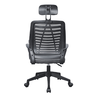 Silla ergonómica Mars Gaming MGCERGOBBK negro respaldo en malla transpirable reposacabezas ajustable