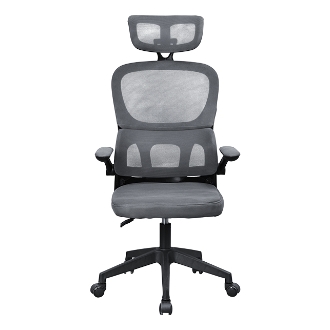 Silla ergonómica Mars Gaming MGCERGOPROBGR malla transpirable soporte lumbar gris