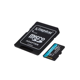 Memoria microSD Kingston 256GB Canvas Go Plus Gen4 200 MB/s, A2 U3 V30 con adaptador