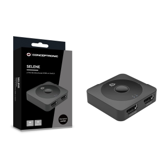 Conmutador / Selector HDMI 2.0 Conceptronic bidireccional de 2 puertos, 4K60Hz