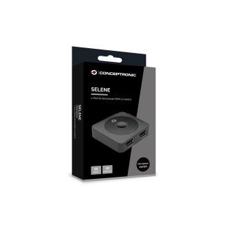 Conmutador / Selector HDMI 2.0 Conceptronic bidireccional de 2 puertos, 4K60Hz
