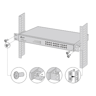 Kit de montaje en rack TP-Link Rackmount Kit-13 para switches de 13"