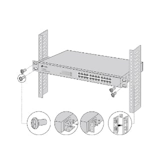 Kit de montaje en rack TP-Link Rackmount Kit-19 para switches de 19"