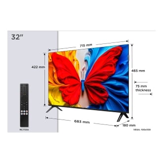 TV TCL 32" 32S5K FHD QLED Android TV Dolby Audio