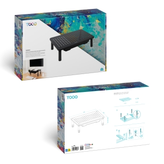 Soporte elevador regulable para monitor TooQ TQMR081 con cajón negro