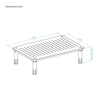 Soporte elevador regulable para monitor TooQ TQMR086 negro