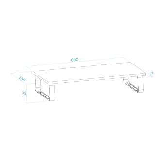 Soporte elevador para monitor TooQ TQMR111 negro