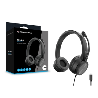 Auriculares Conceptronic POLONA05BC USB tipo C negro