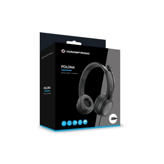 Auriculares Conceptronic POLONA05BC USB tipo C negro