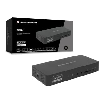 Adaptador USB tipo C Conceptronic 2xHDM 2xDP 2xUSB-A 3.2 3xUSB-C Audio IN/OUT PD 96W 1xRJ45 2.5GBE