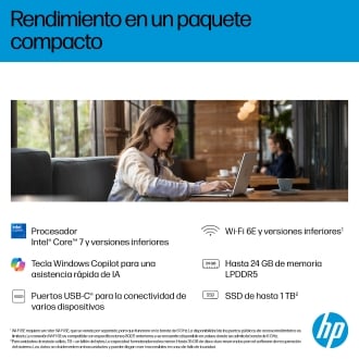 HP Omnibook 5 Flip X360 14-fp0015ns i5-1334u 14" táctil 16GB 1TB W11 plata glaciar