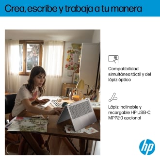 HP Omnibook 5 Flip X360 14-fp0015ns i5-1334u 14" táctil 16GB 1TB W11 plata glaciar