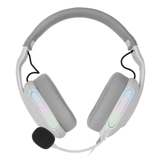 Auriculares Mars Gaming Mhpro Argb Jack 3.5mm Alimentacion Usb Control Volumen Blanco