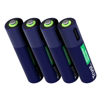 Pilas AAA recargables Trust USB-C 500 mAh pack 4 unidades 25671