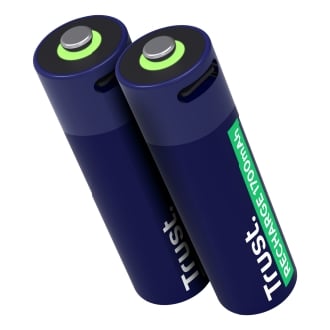 Pilas AA recargables Trust USB-C 1700 mAh pack 2 unidades 25584
