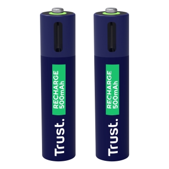 Pilas AAA recargables Trust USB-C 500 mAh pack 2 unidades 25585