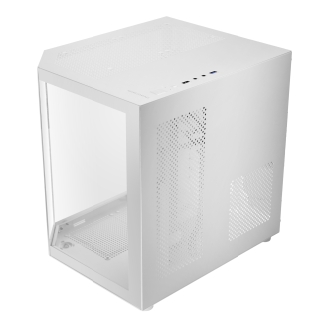 Caja mATX Mars Gaming MC3TLite blanco 3 paneles de cristal