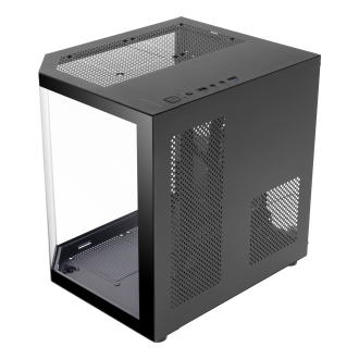 Caja mATX Mars Gaming MC3TLite negro 3 paneles de cristal templado
