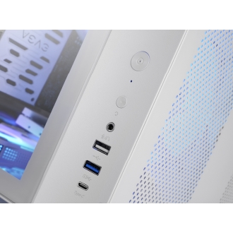 Caja ATX Mars Gaming MCCURV blanco cristal templado continuo