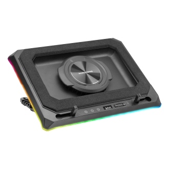 Base refrigeradora para portátiles 18" Mars Gaming Mnbcultra con soporte de móvil Rgb Hub Usb