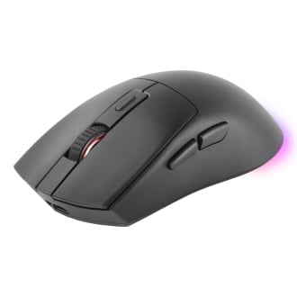 Ratón Mars inalámbrico Gaming RF Y bluetooth Mmt3 Rgb base de recarga Magnética 14400 Dpi negro