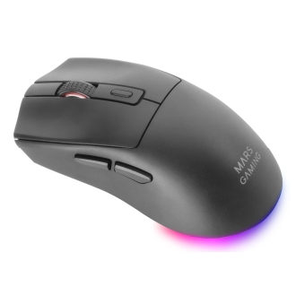 Ratón Mars inalámbrico Gaming RF Y bluetooth Mmt3 Rgb base de recarga Magnética 14400 Dpi negro